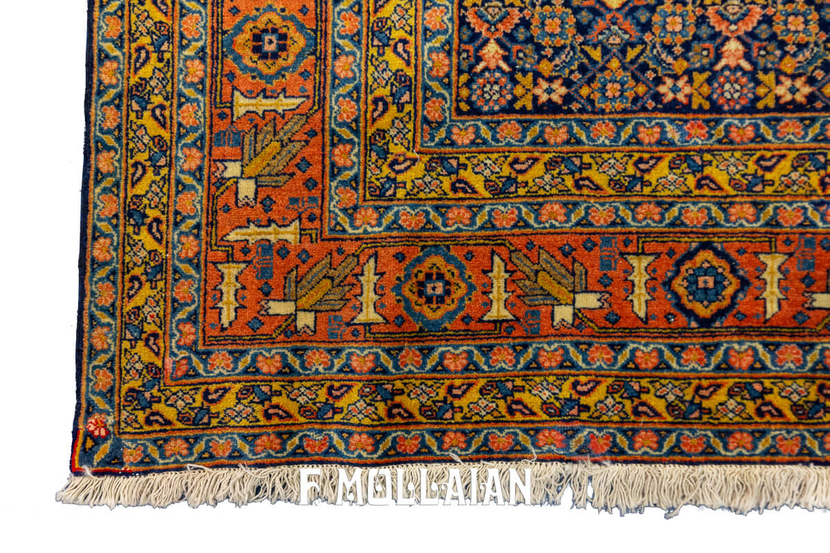 Antique Tabriz Rug Blue Tone n°:623001